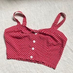 American Rag Polka-dot crop top
